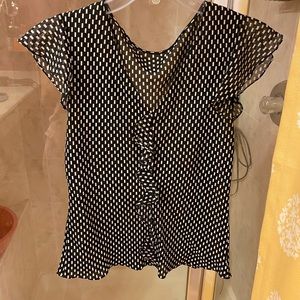 Black and white blouse